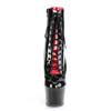 Pleaser - ADORE1020FH Plateau Laarzen, Paaldans schoenen - Paaldans schoenen - Zwart/Rood Product image